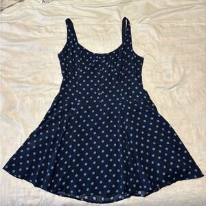 Reformation Valencio Navy Dress NWT